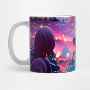 Forest Campfire Relationship Mug